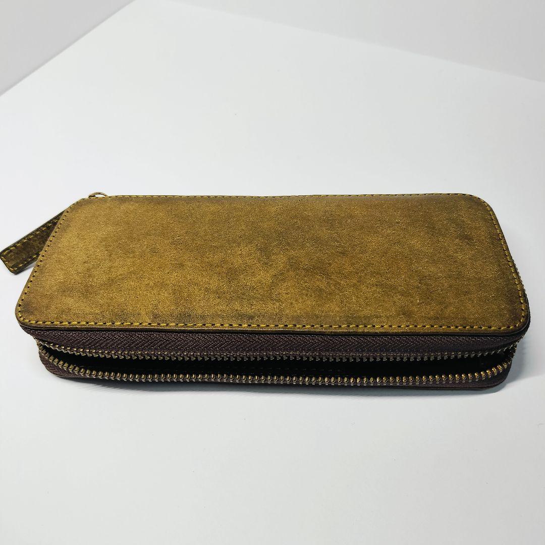 バハギア ペンケース ラウンドジップ プエブロレザー 4本差し