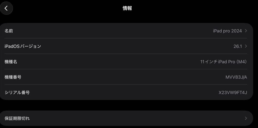 iPad Pro 11インチ (M4) Wi-Fi 256GB スペースブラック