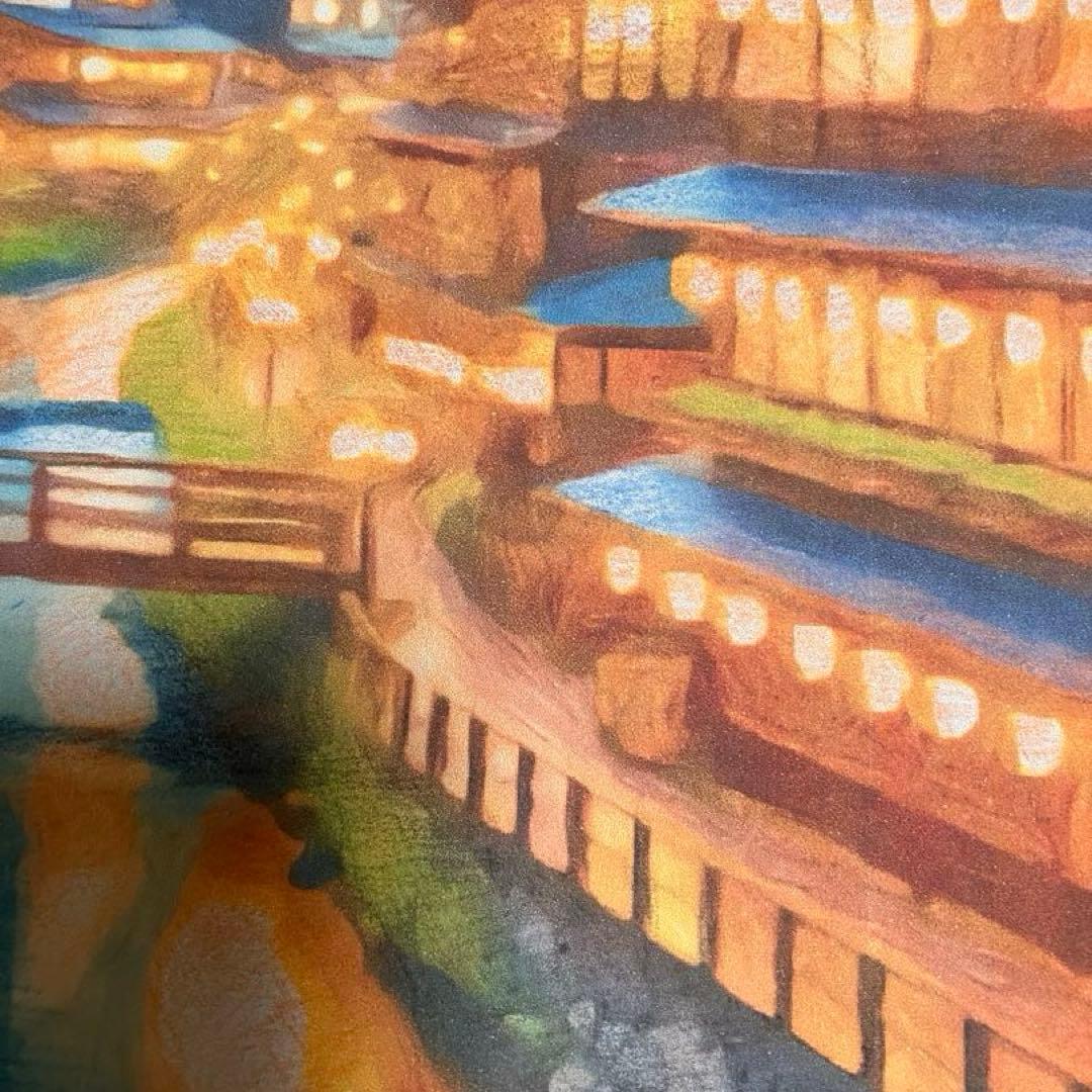 ジブリアート16 千と千尋の神隠しより「渋温泉」　額縁寸法32.7㎝×24.0㎝