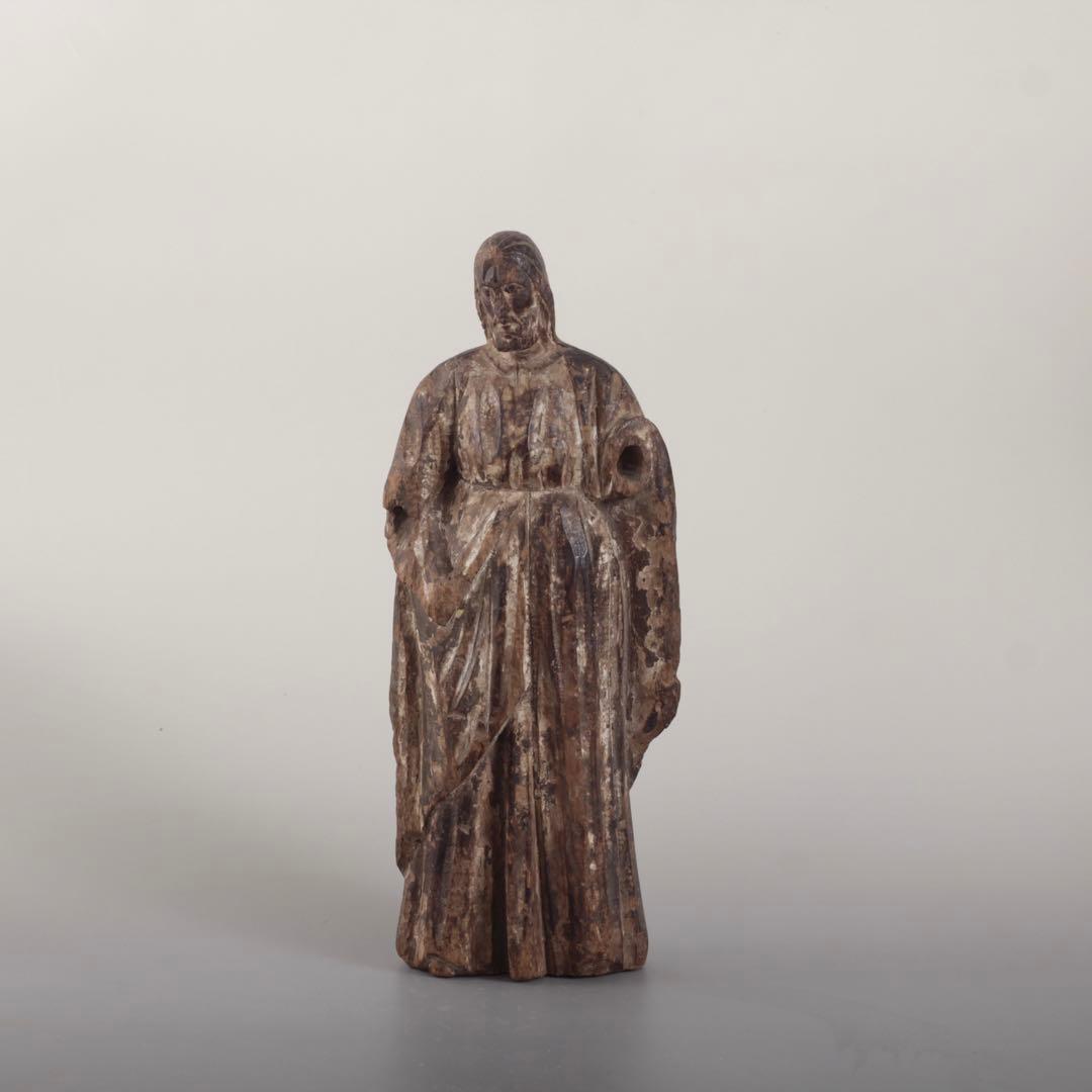 木彫 キリスト像 古道具 アンティーク オブジェ 聖人像