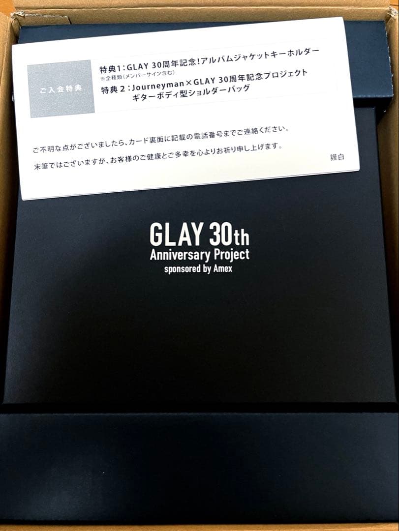 AMEX特典　GLAY 30th Anniversary キーホルダー&バッグ