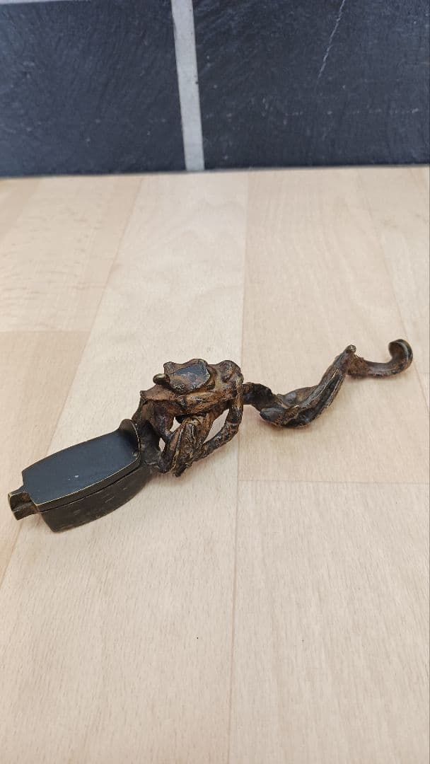 時代物　銅製　矢立　龍形　書道具　黄銅　真鍮