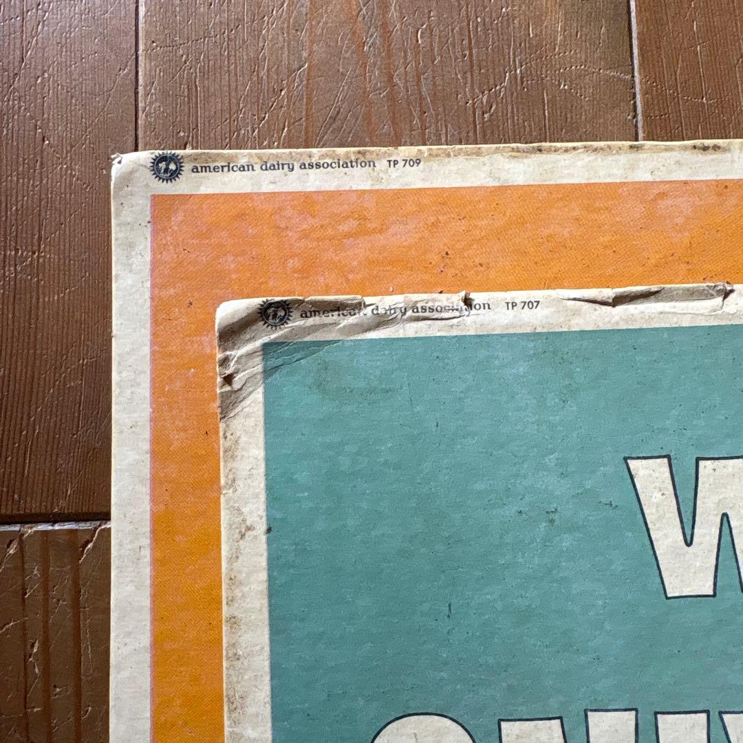 【ビンテージ50s60s】ADA MILK啓発ポスター ミッドセンチュリーモダン