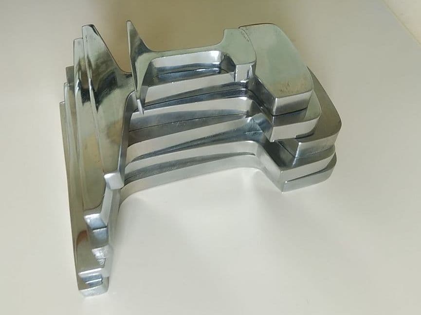 鉄道カットレールメッキ文鎮　6個セット