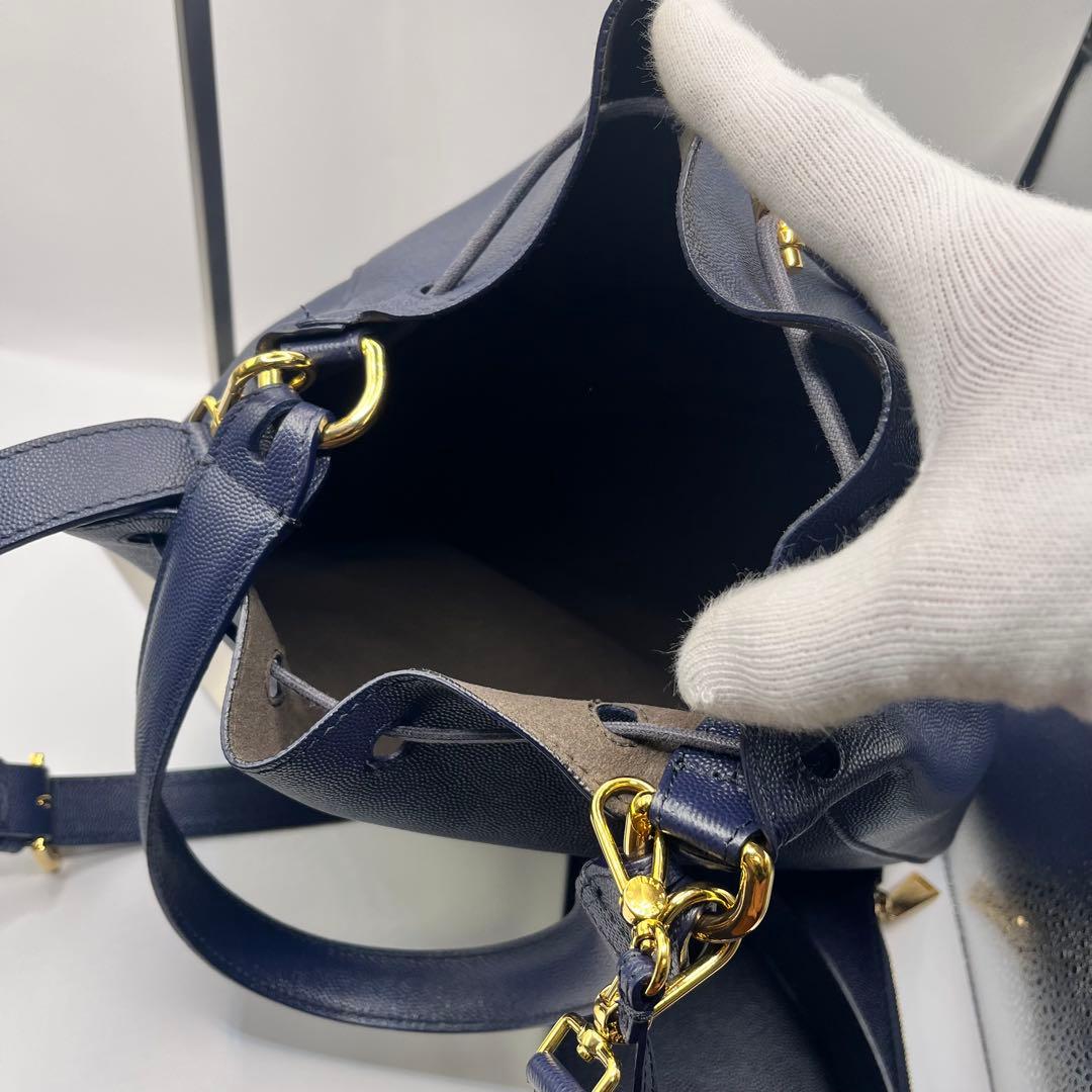 フルラ ショルダーバッグ 2way コロナ 巾着 ポーチ付　バケット レザー