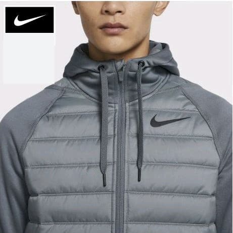 NIKE　ナイキ　サーマ　トレーニングジャケット　フルジップパーカー　グレー
