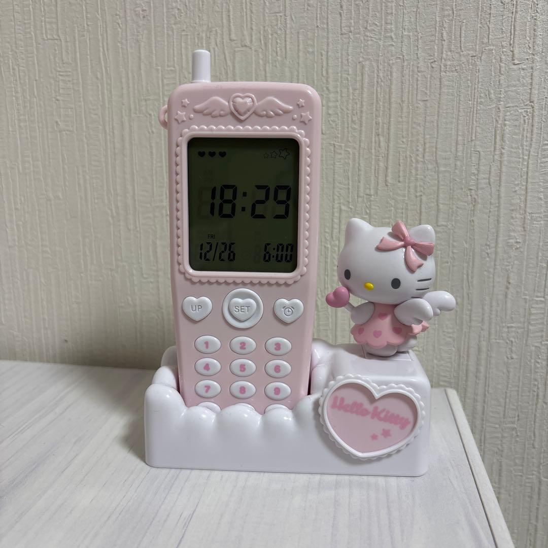 ハローキティ ガラケー型置き時計