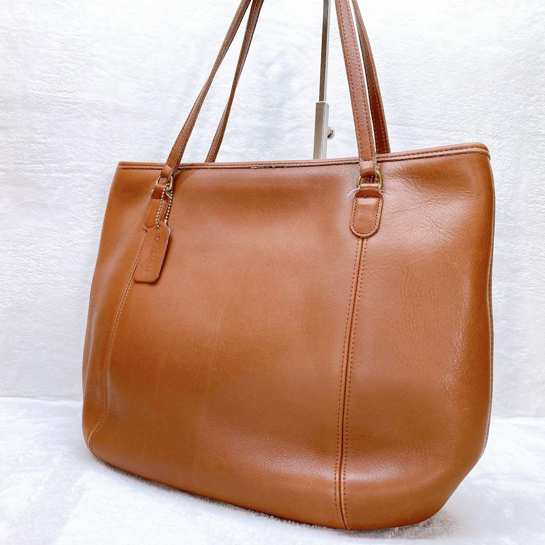 ✨美品✨COACH コーチ トートバッグ がま口 ブラウン 肩掛け レザー 革