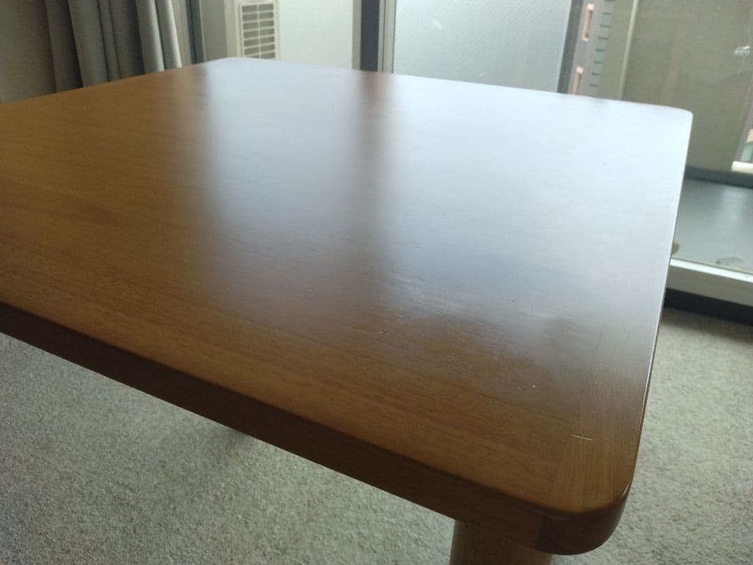 【美品】MUJI無印良品 木製テーブル70×70cm ラバーウッド材ナチュラル