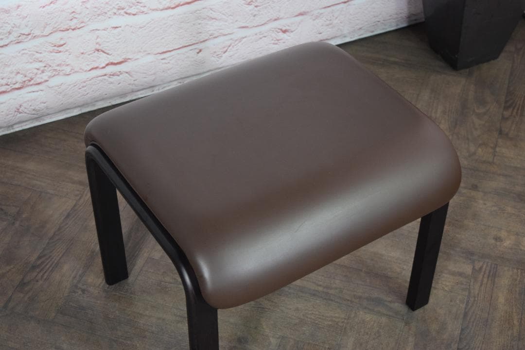 天童木工/Tendo スツール T-5480WB-NT ブラウン ビニールレザー