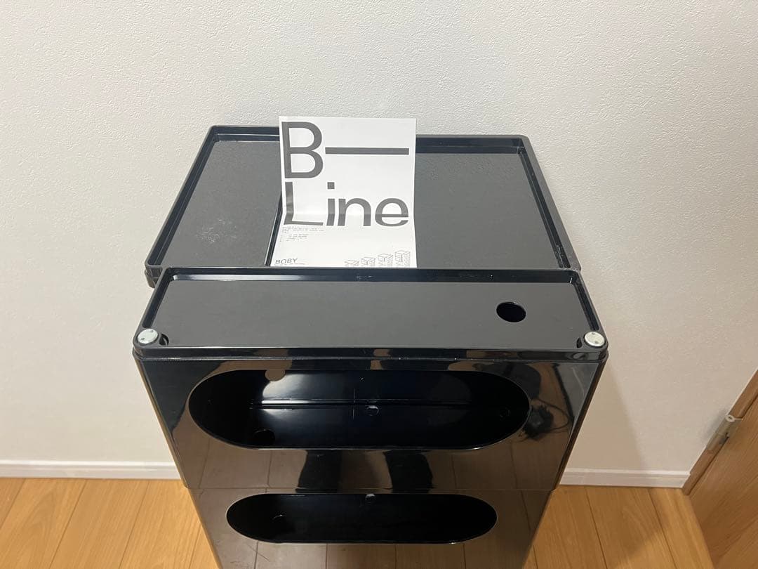 【発送可】B-Line ボビーワゴン Boby WAGON 4段4トレイ 黒