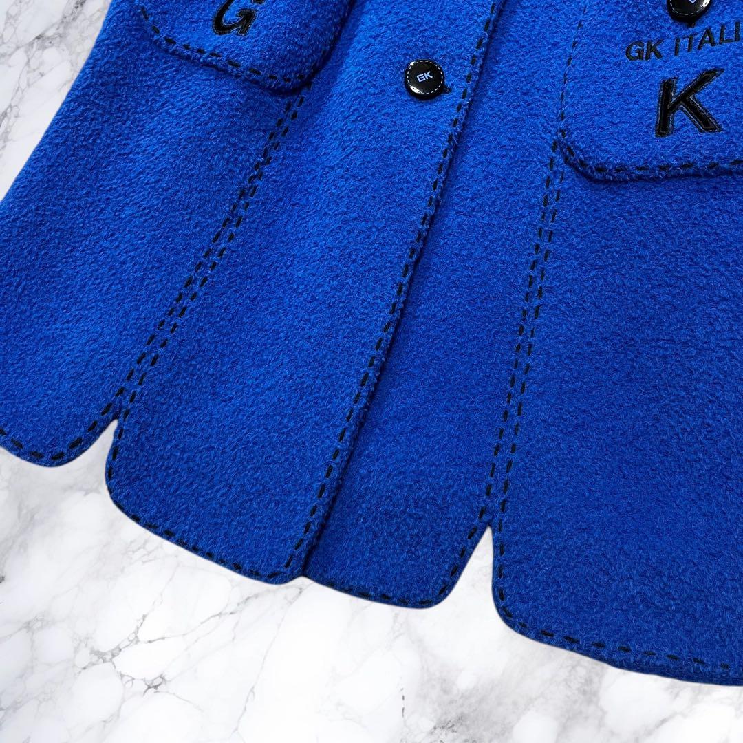 伊太利屋 イタリヤ チェスターコート アルパカ ウール レオパード ボタニカル