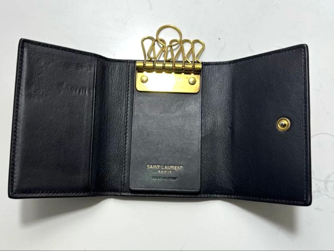 サンローラン　6連　キーケース　カードケース　ゴールド金具