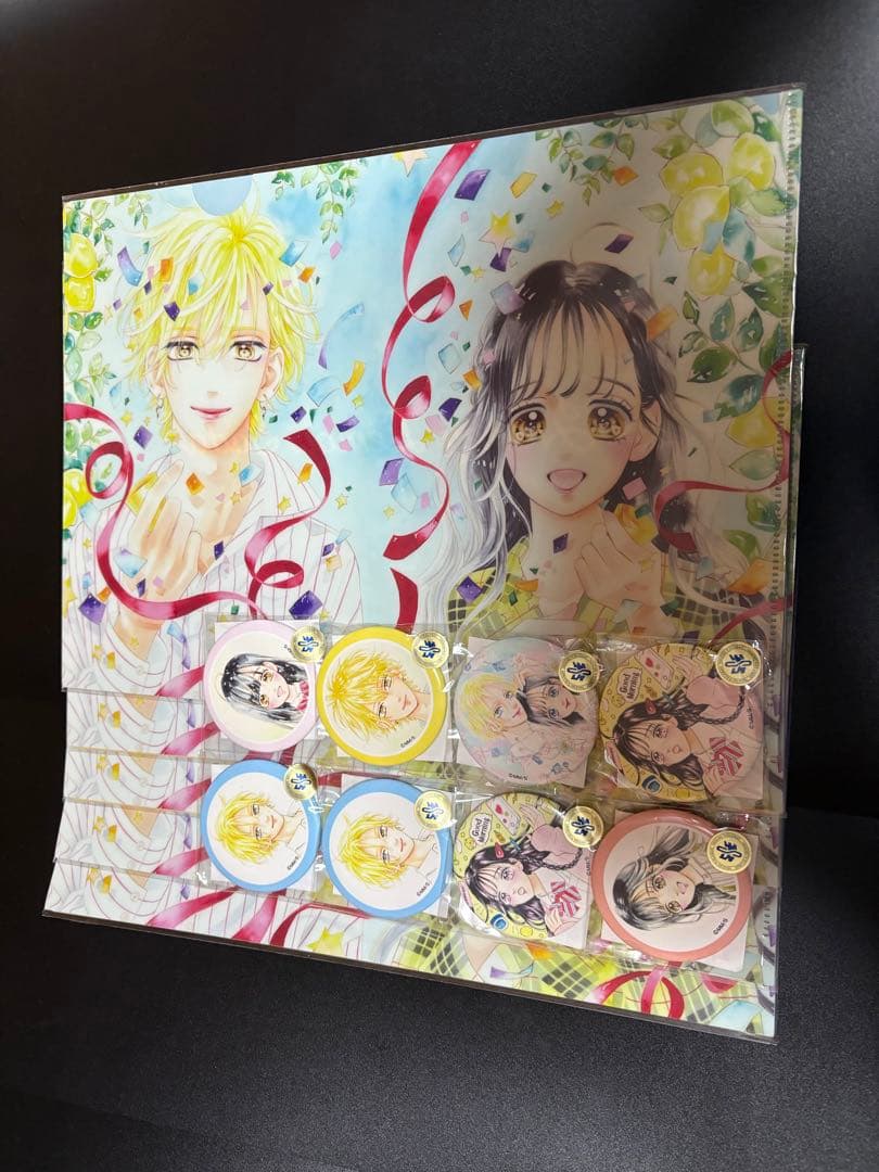 ハニーレモンソーダ　くじメイト　C賞 クリアファイルと缶バッジセット