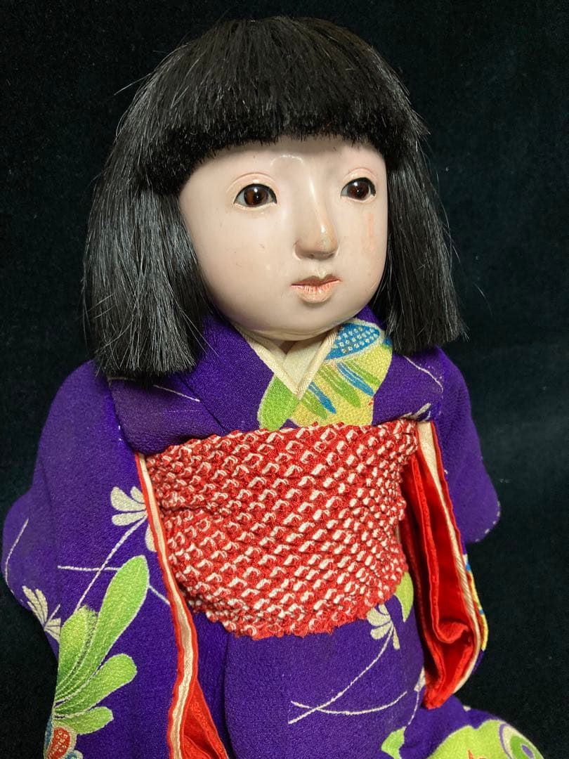 小さな市松人形　大正　大丸　玉翠　31㎝　日本人形