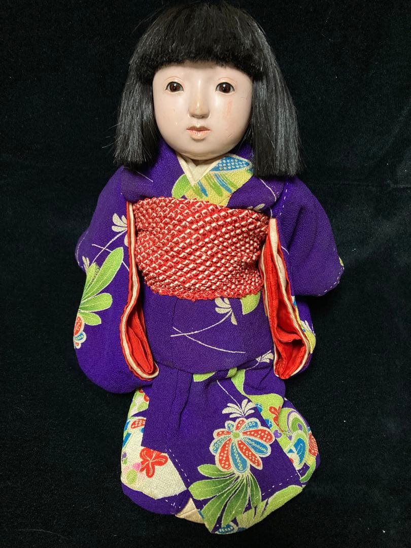 小さな市松人形　大正　大丸　玉翠　31㎝　日本人形