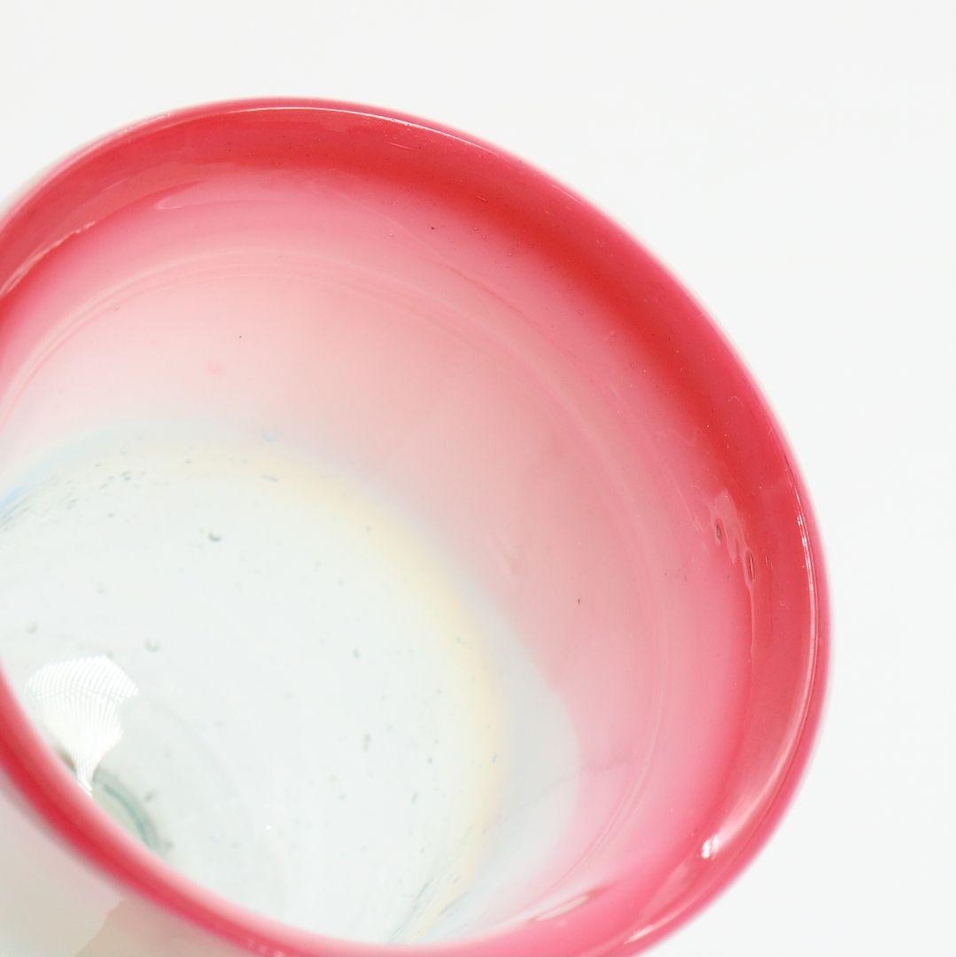 大正ガラス 乳白色 アイスクリーム 氷 コップ ラッパ ベル形　N394　Z1