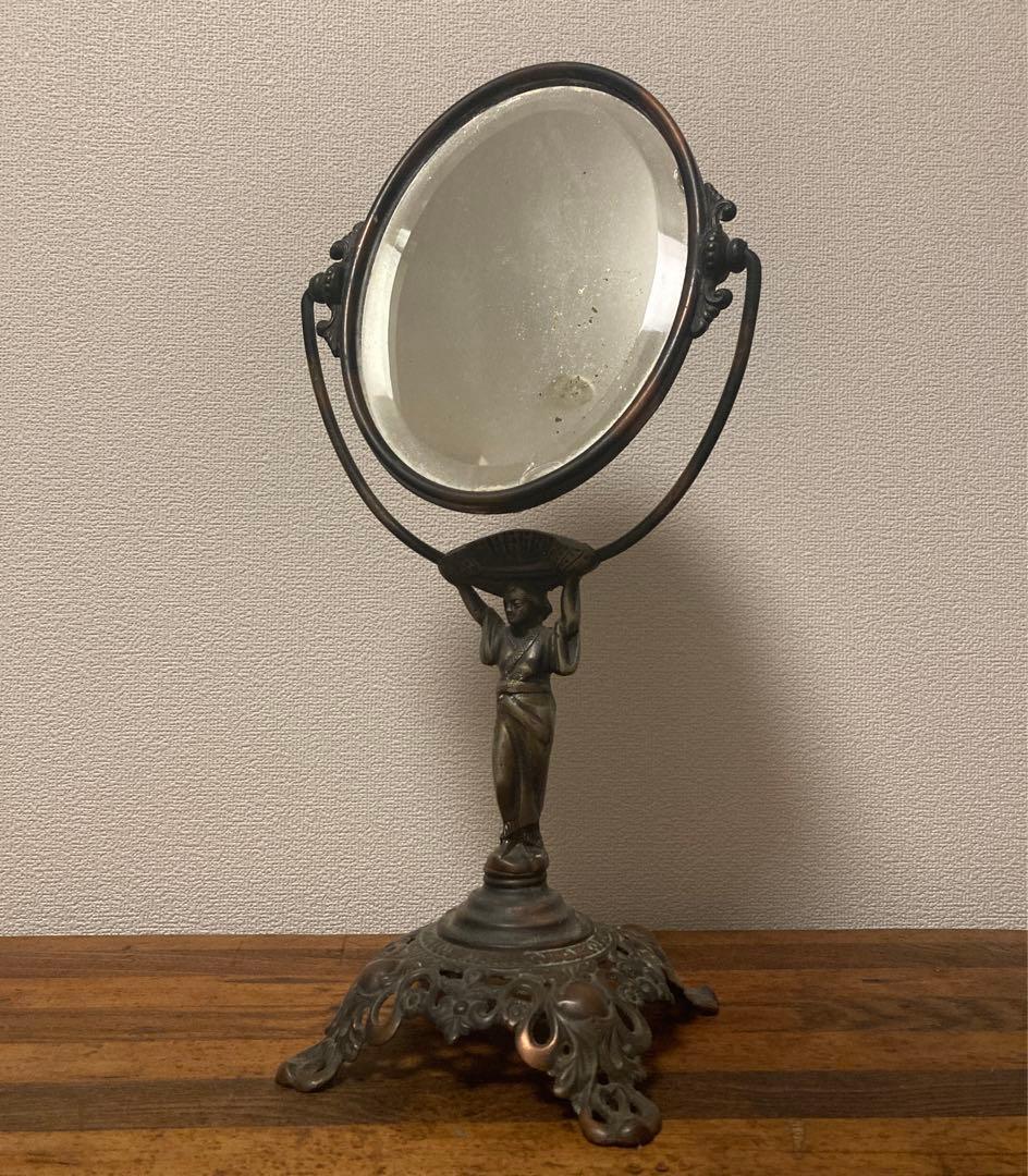 10s-20s antique ジャパンカラー 鏡　アンティーク