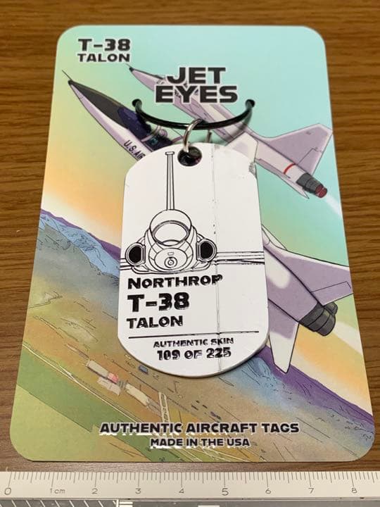 米軍 練習機T-38 Talon タロン タグ キーホルダー リベット