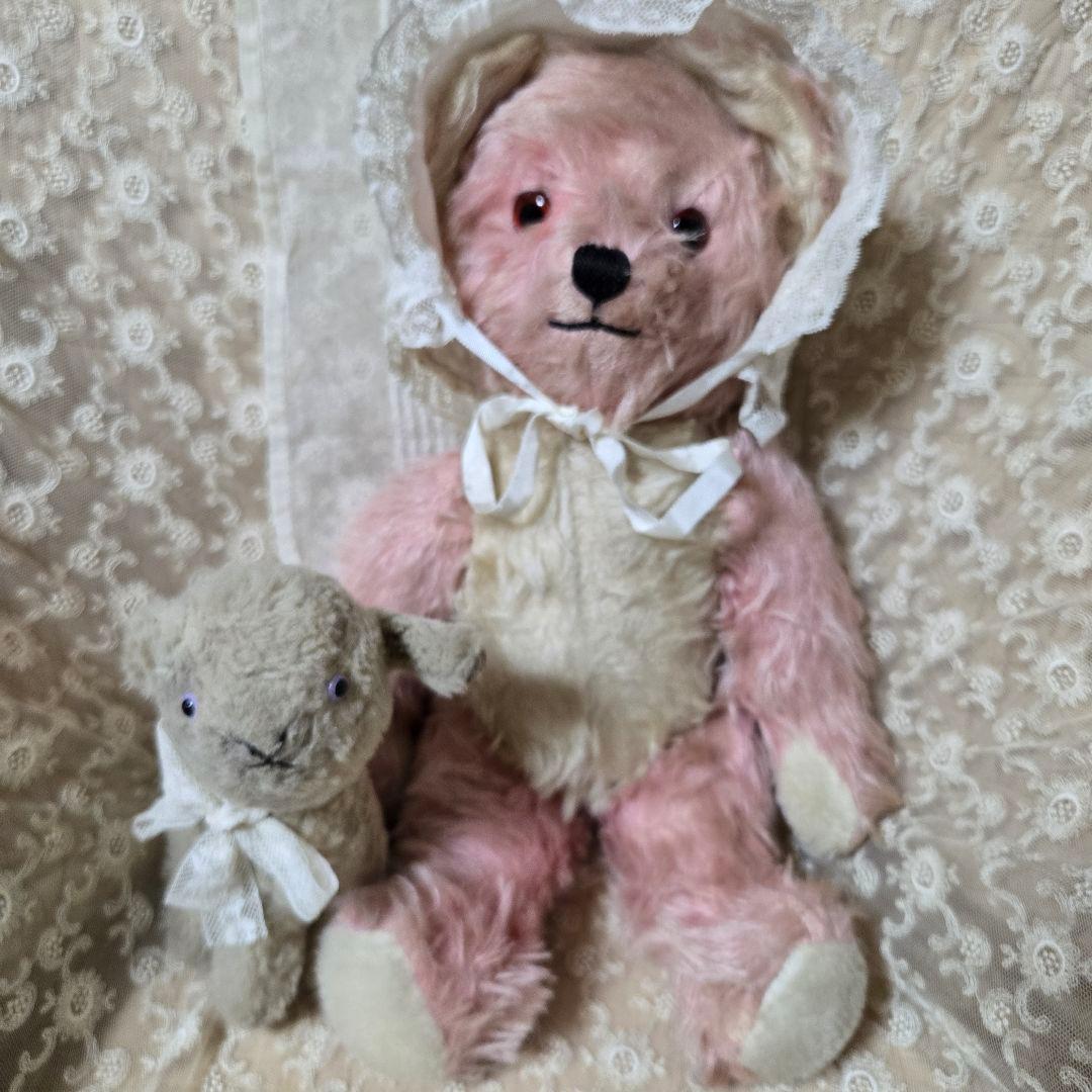 ペディグリー アンティークベア テディベア ピンク