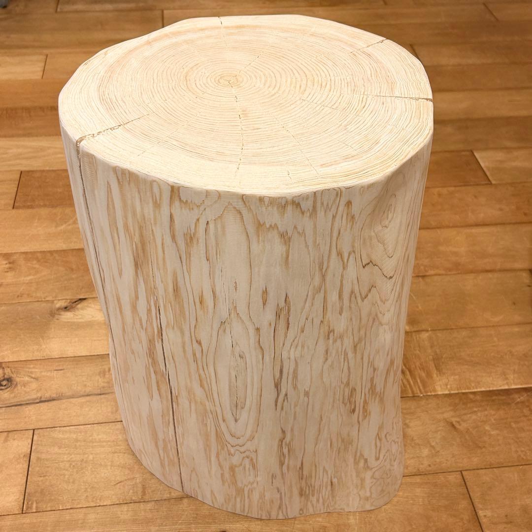 檜　丸太　椅子　スツール　特大　No.1068