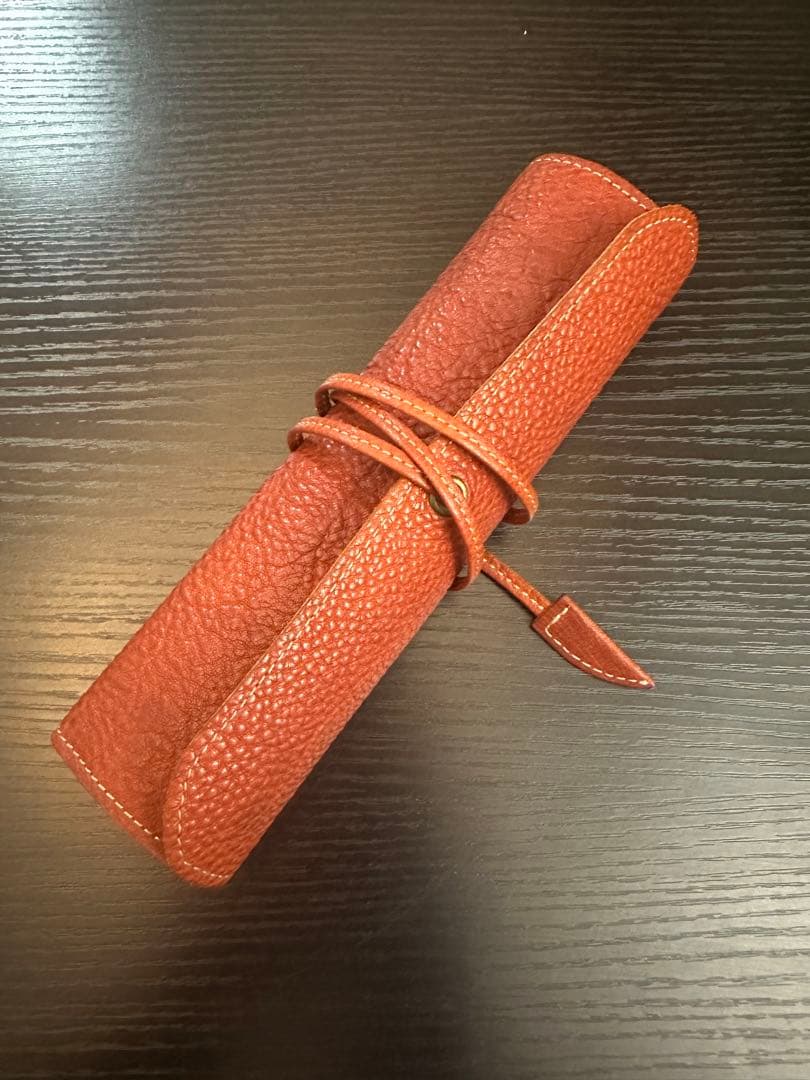 土屋鞄　ロールペンケース　限定色オレンジ