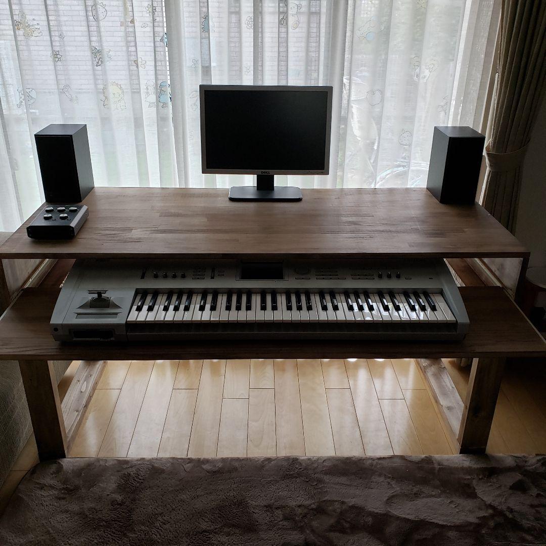 【あられさん】DTMデスクS130-55(300)ウォールナット塗装仕上げ