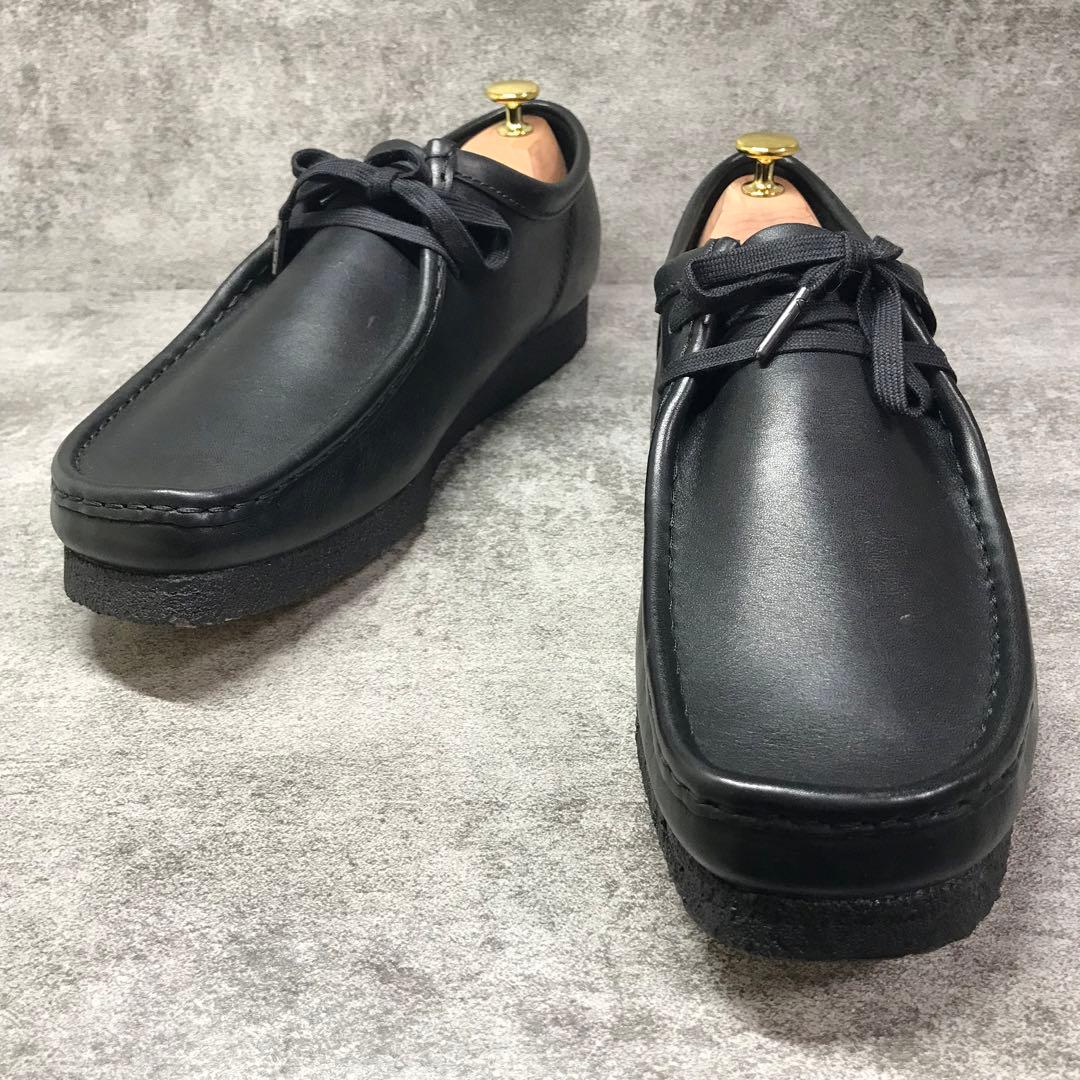 【未使用級】Clarks Wallabee ワラビー　レザー　黒　28.5㌢