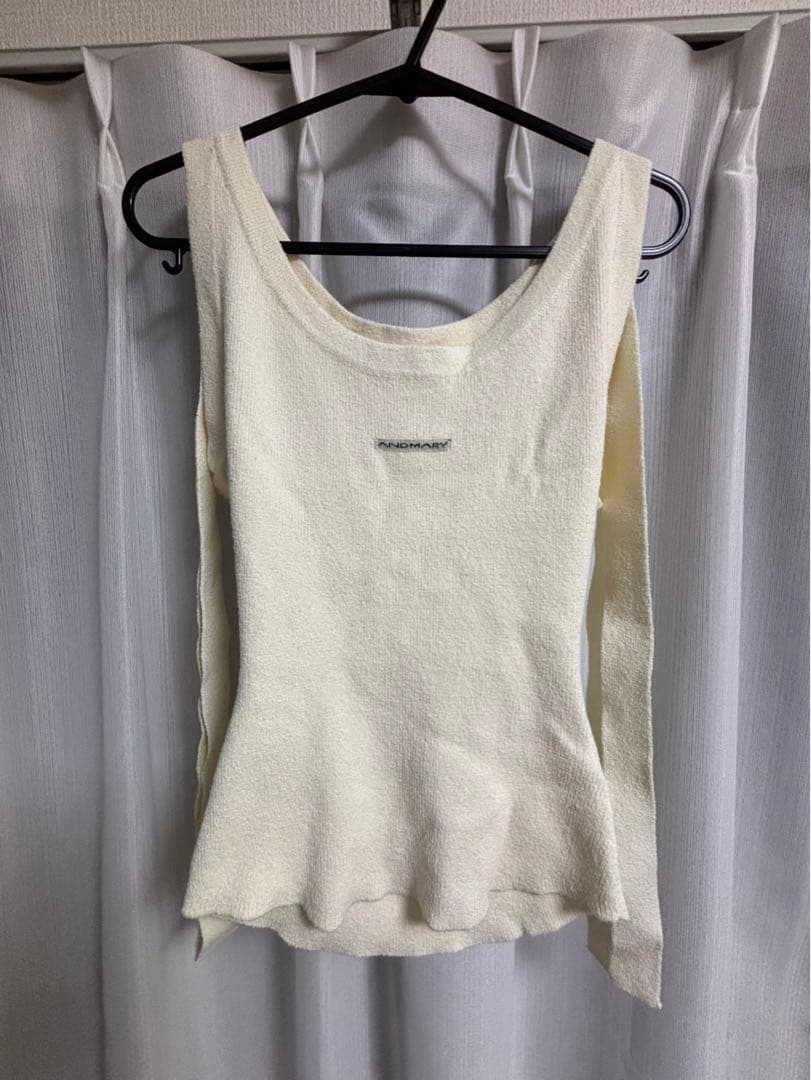 andmary Avrill ribbon tops アイボリー