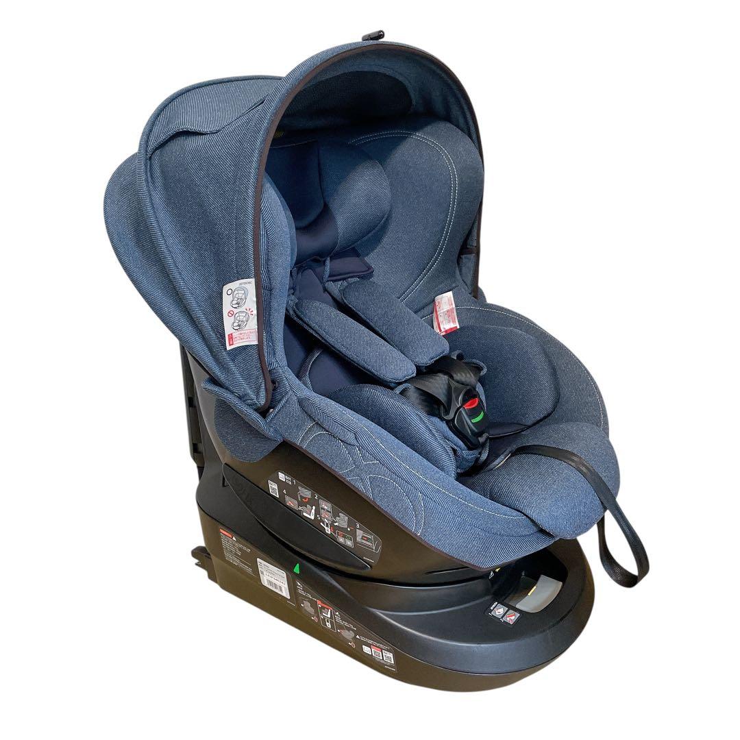 エールべべ　クルット4i Oui デニムブルー　ISOFIX 新生児　カーメイト