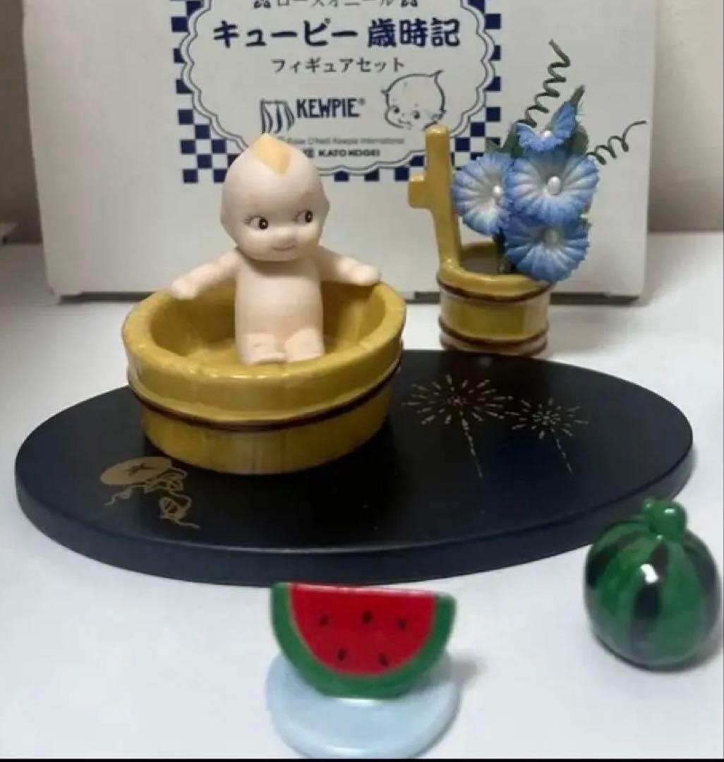 歳時記　ローズオニールキューピー　加藤工芸　8月