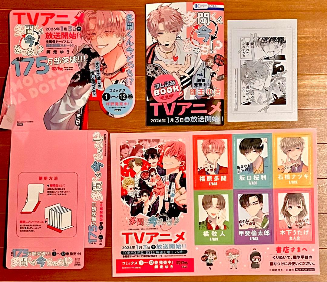 多聞くん ポスター 特典 イラストカード ペーパーフィギュア 19点セット