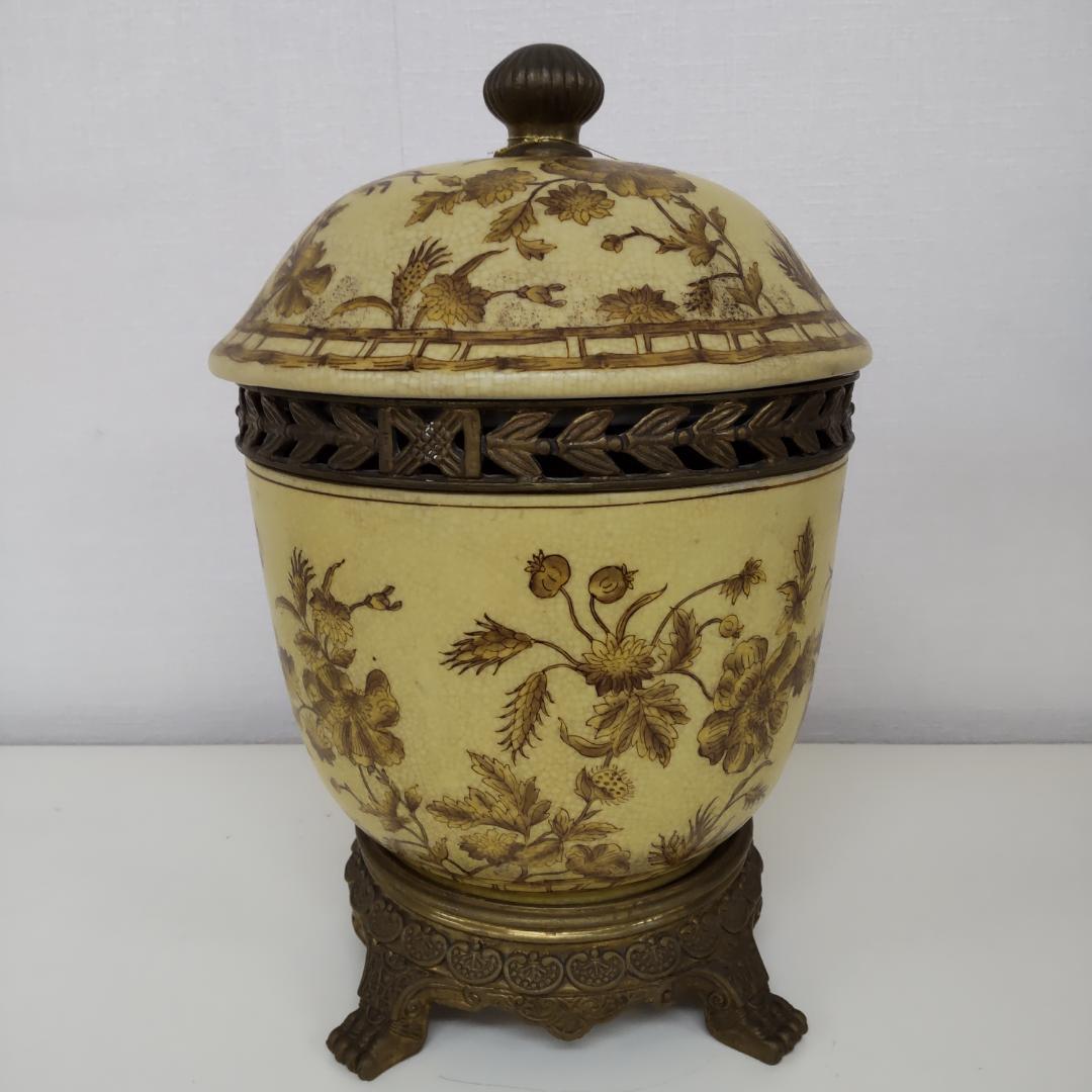 飾り壷　中国古玩　釉裏紅　インテリア　骨董風