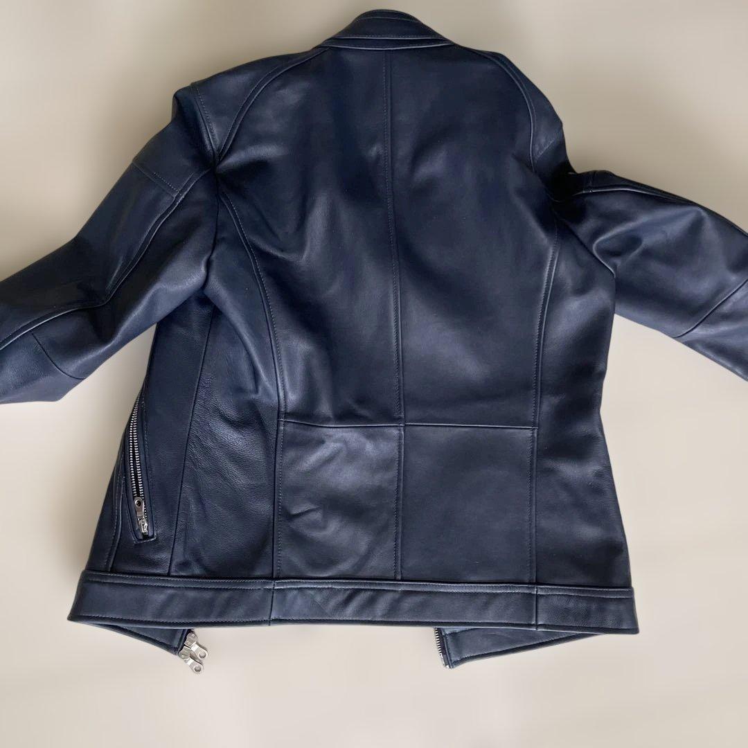 RATTLE TRAP ダークブルー レザー シングルライダースジャケット Ｍ