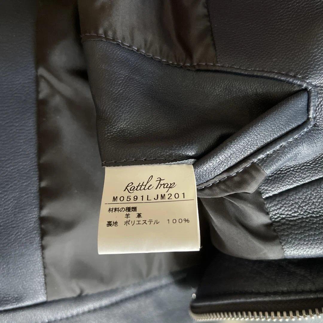 RATTLE TRAP ダークブルー レザー シングルライダースジャケット Ｍ
