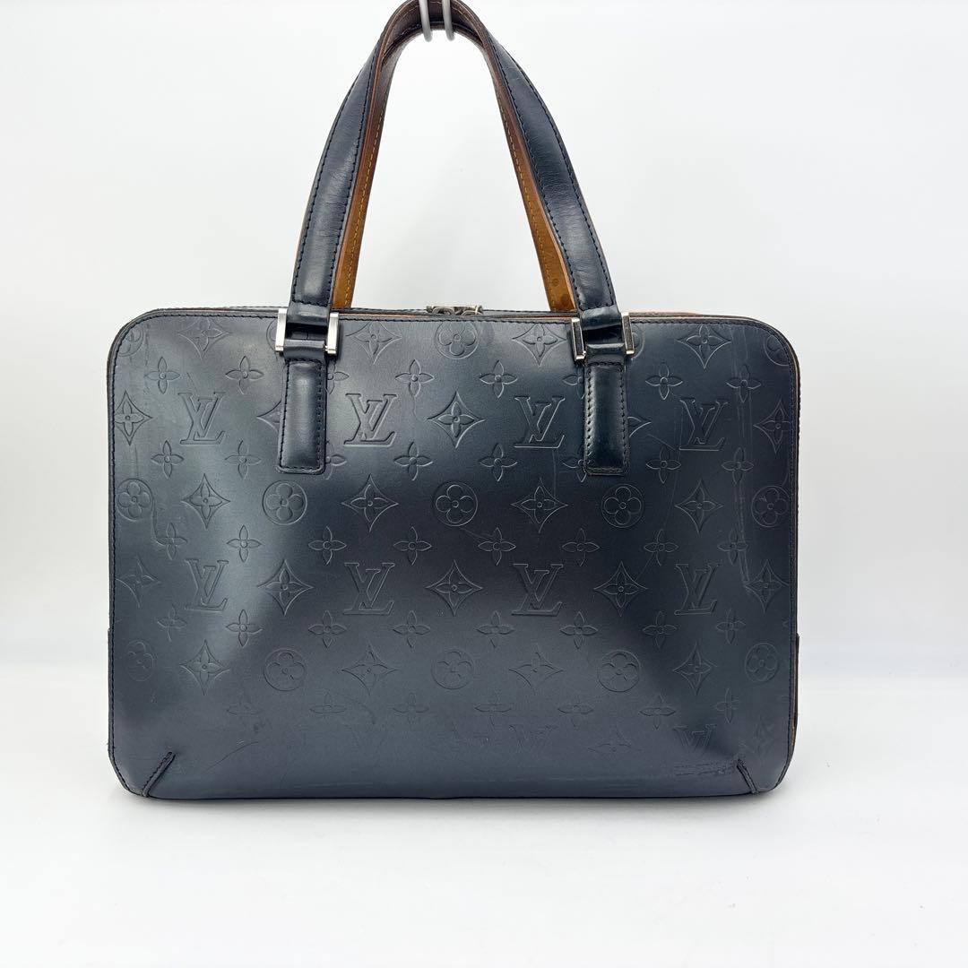 ルイヴィトン M55135 モノグラムマット マルデン ブルー ブリーフケース