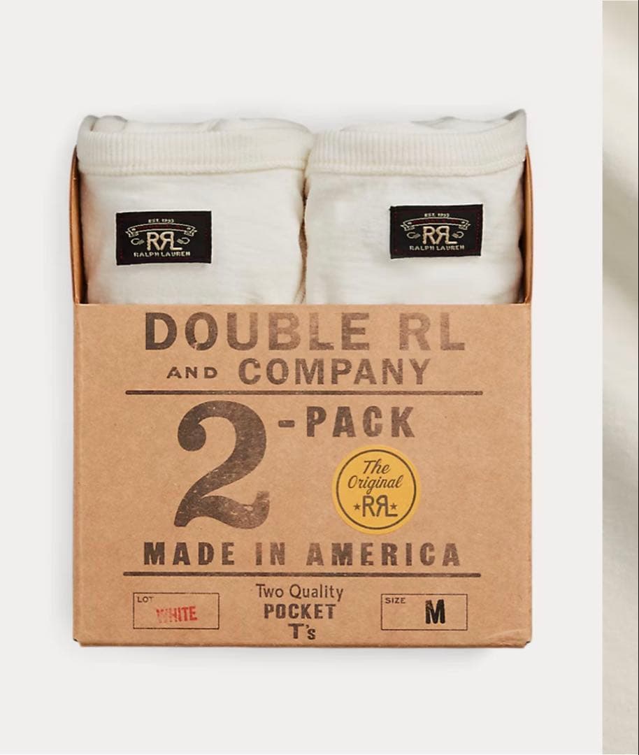 RRL ガーメントダイド ポケット Tシャツ 2パック