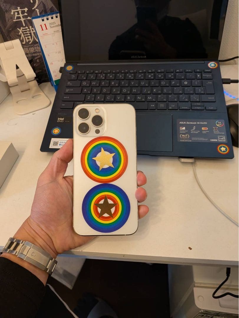 J*z様 美品　隕石シール付き　iPhone13promax 1TB