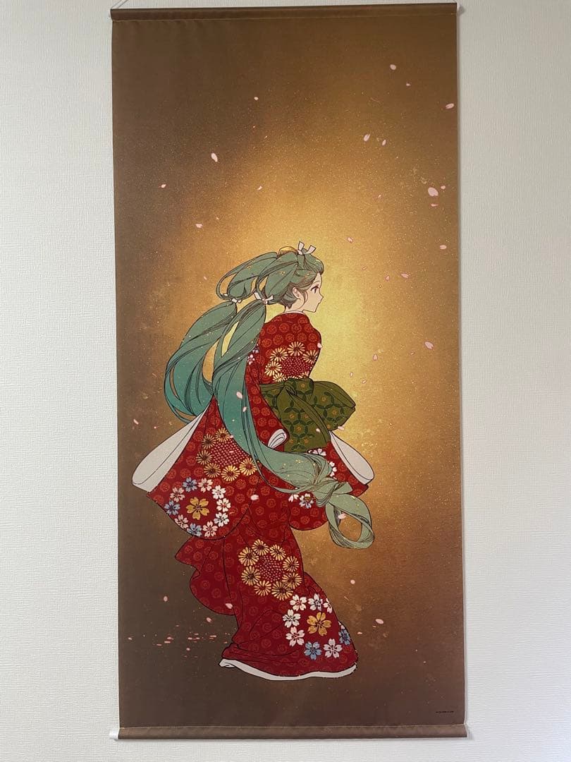 初音ミク 見返り美人 タペストリー