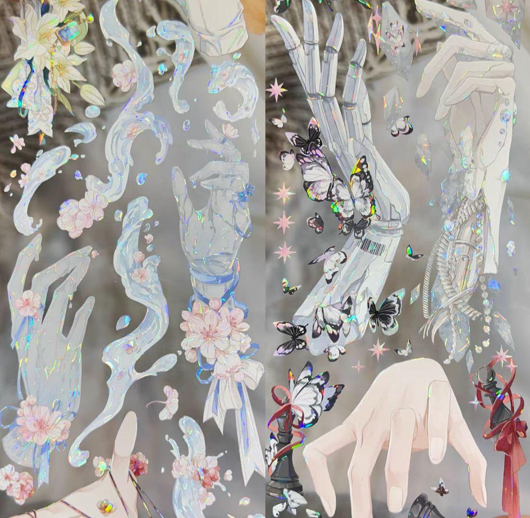 切売 1220★ 海外 マスキングテープ マステ PET 装飾 人物 贝壳光