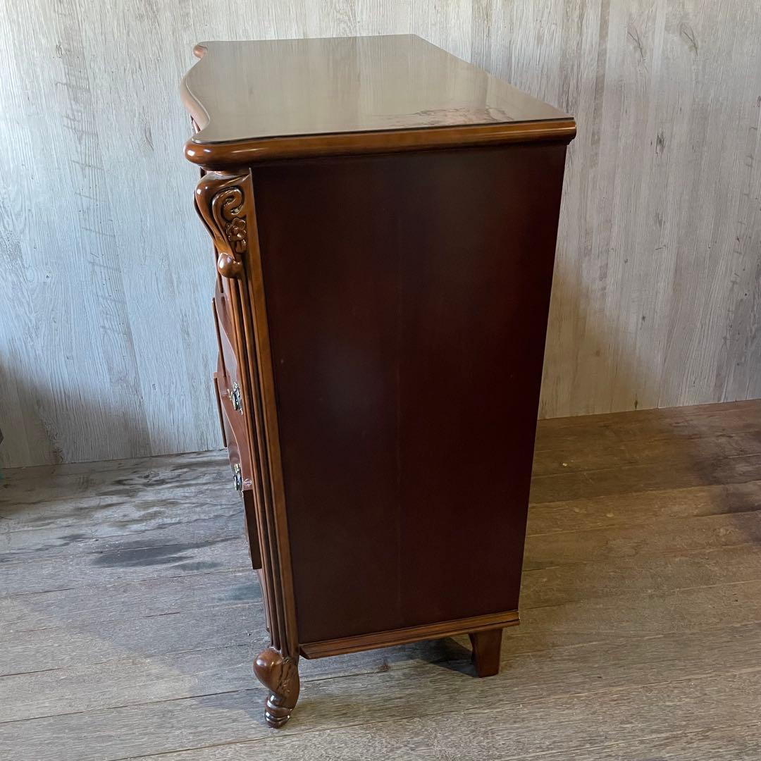 猫脚 5段チェスト ロココ調 ヨーロピアン アンティーク家具 イタリア家具