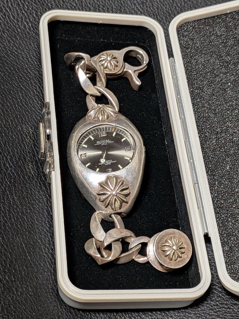 KENシルバー925 ウォッチクロス柄　ブラッケンリッチ　蓋無　可動