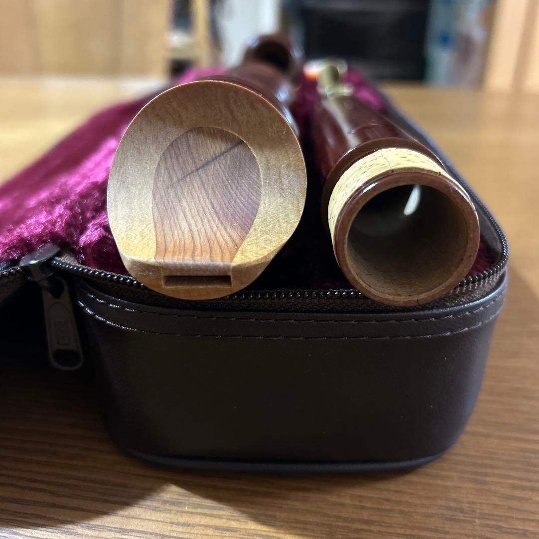 ヤマハ　テナーリコーダー 木製 ダークブラウン ケース付き