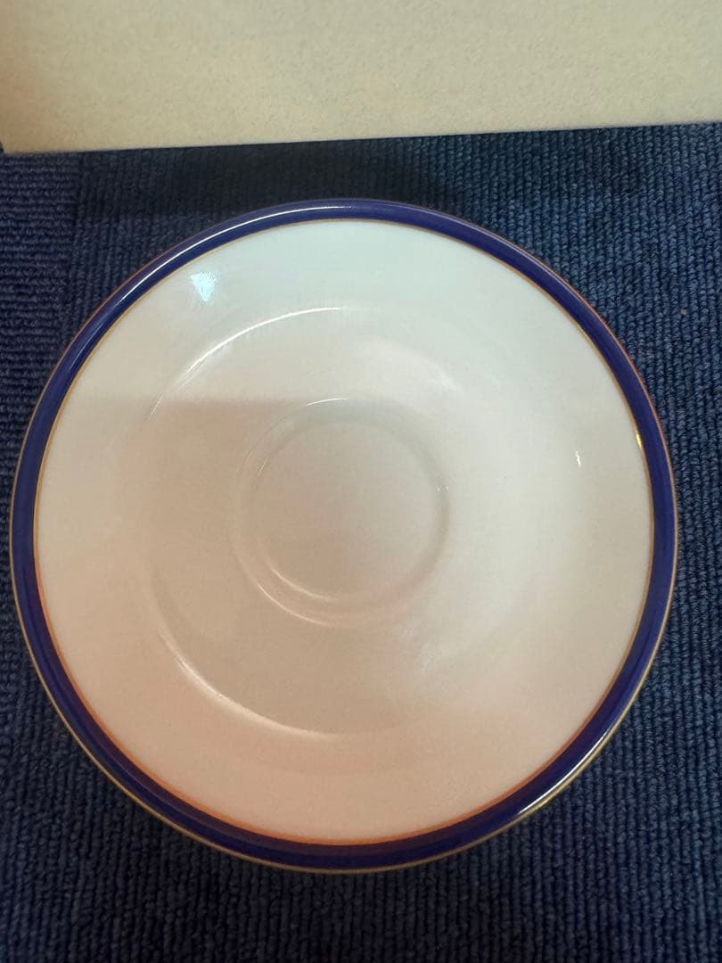 1845 深川製磁　菜の花　紅茶碗皿　金彩　未使用