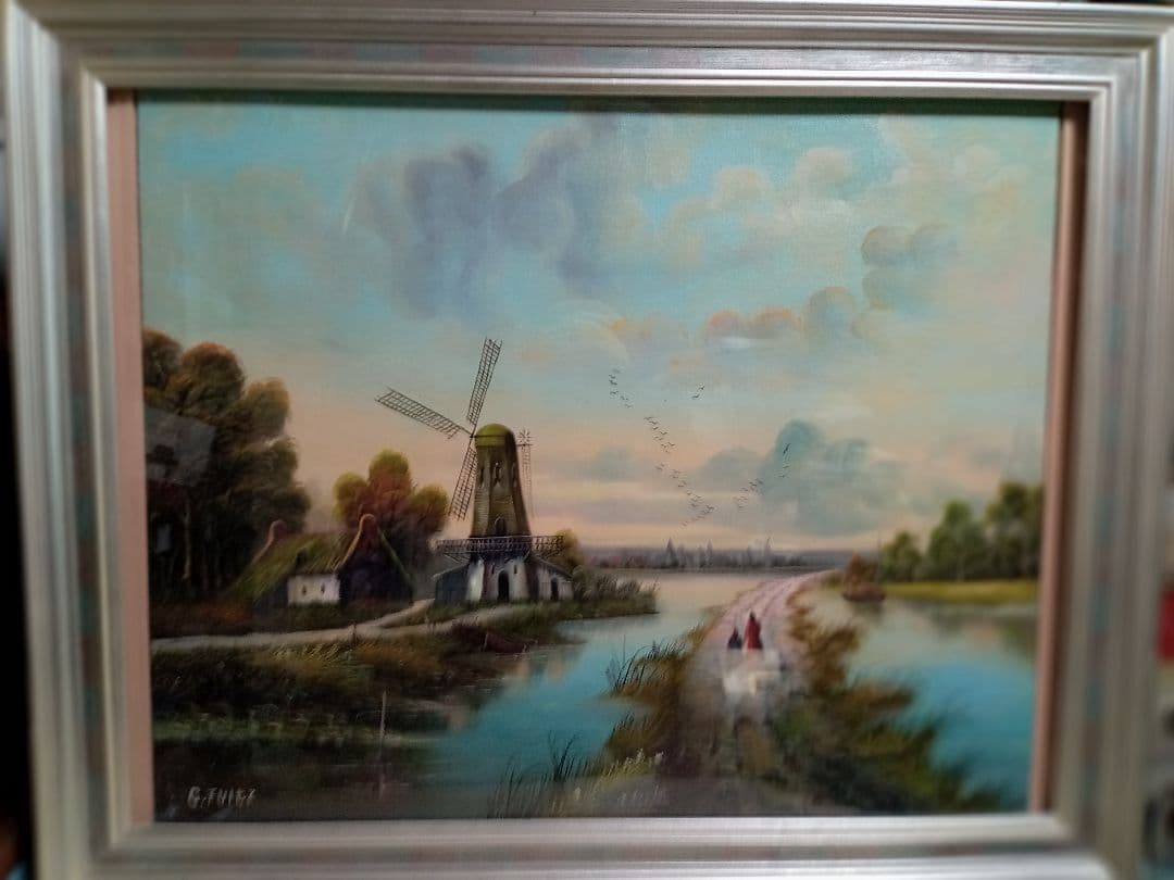 c.FuITZのサインがあります直筆油絵です