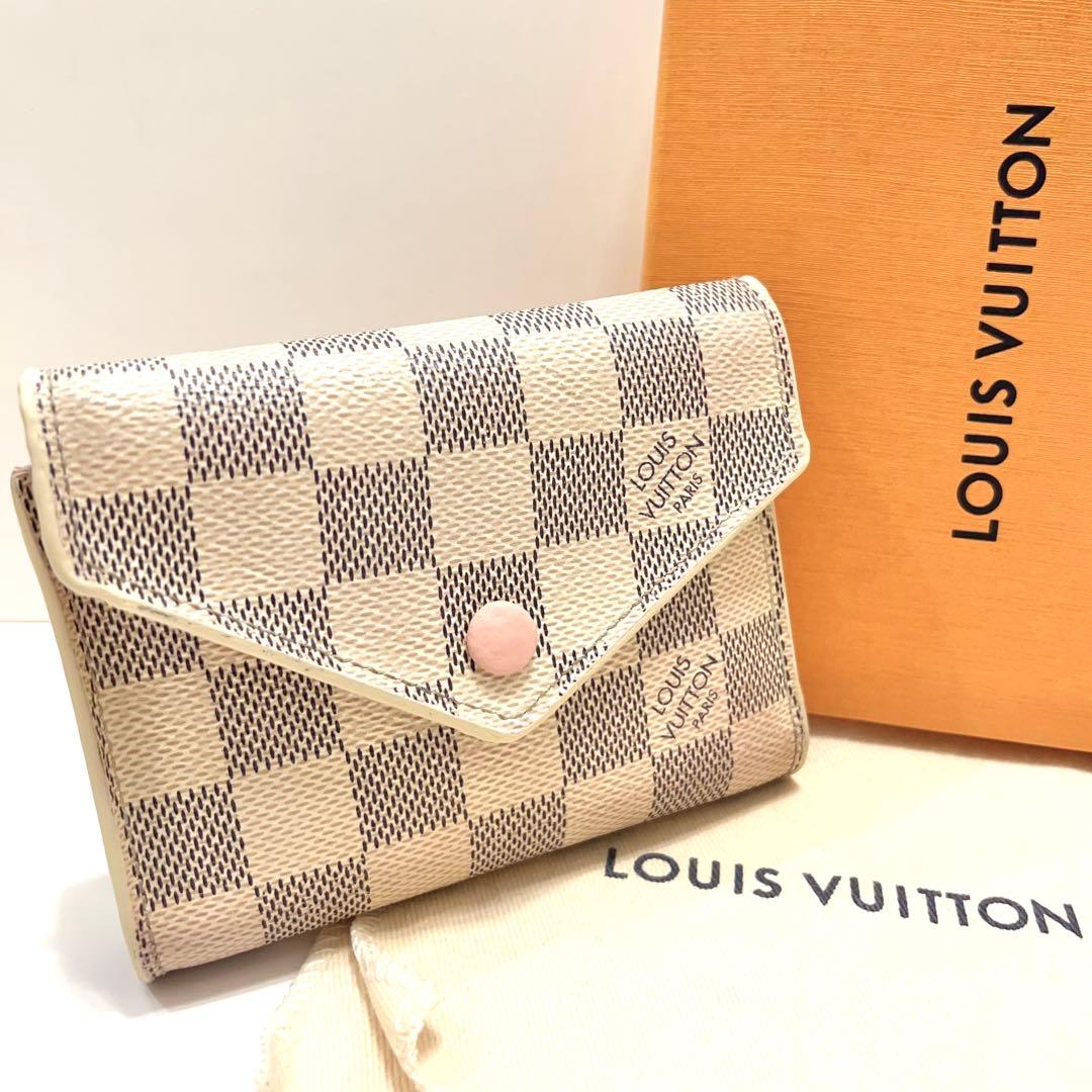 ルイヴィトン 折り財布 アズール ポルトフォイユ ヴィクトリーヌ N64022