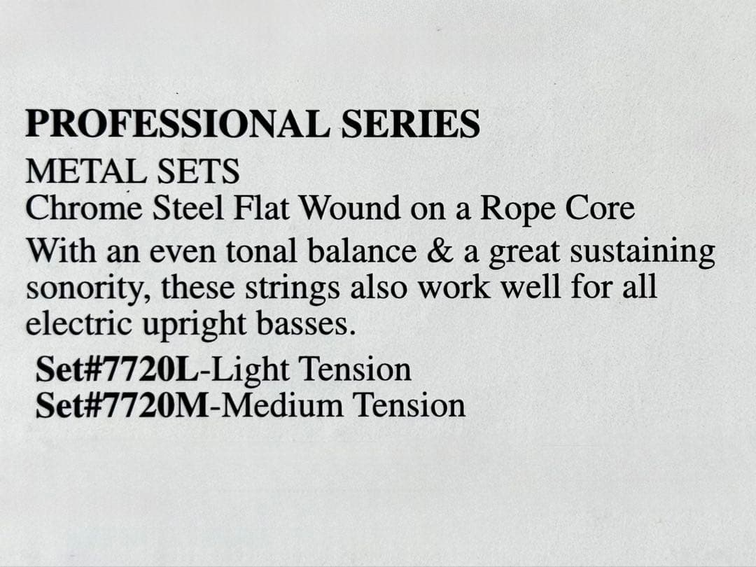 【新品】ラベラ 7720M コントラバス・ウッドベース・アップライトベース弦！