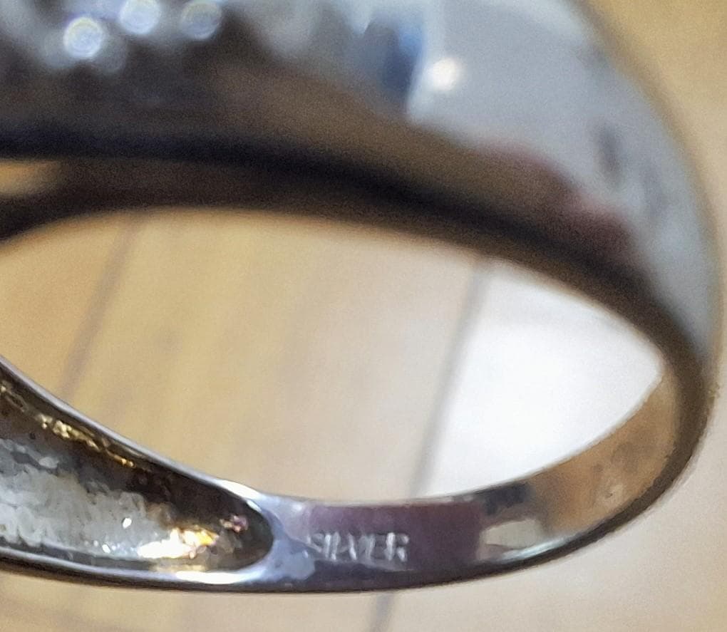 シルバー　ブルートパーズ　デザインリング＆ペンダントセット