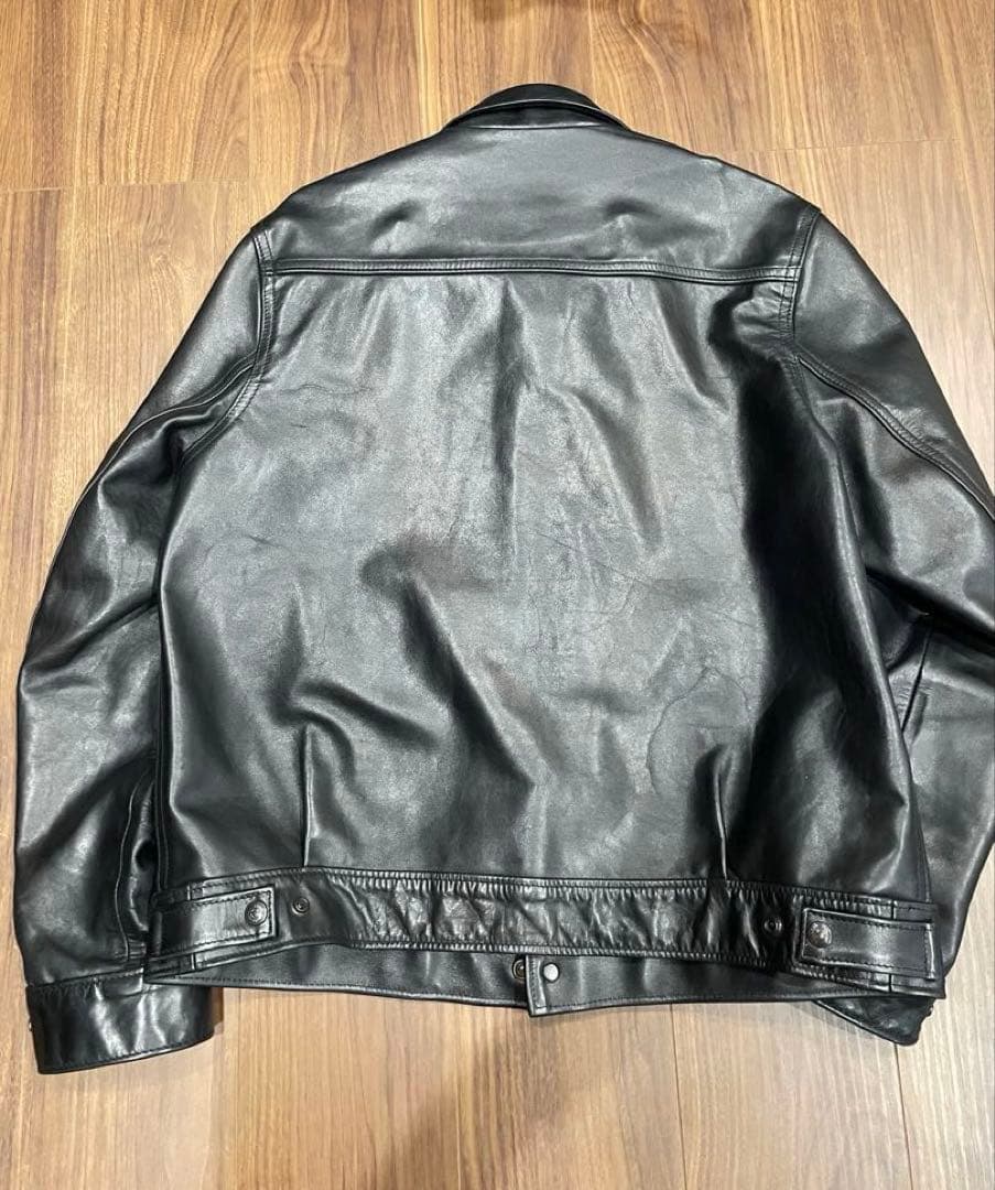 ★アメリカ製 Schott★メンズ XL 42 ネイキッドカウレザ120US