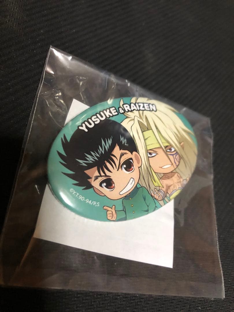 超激レア　浦飯幽助　雷禅 オーバル缶バッジ 幽遊白書 J-WORLD